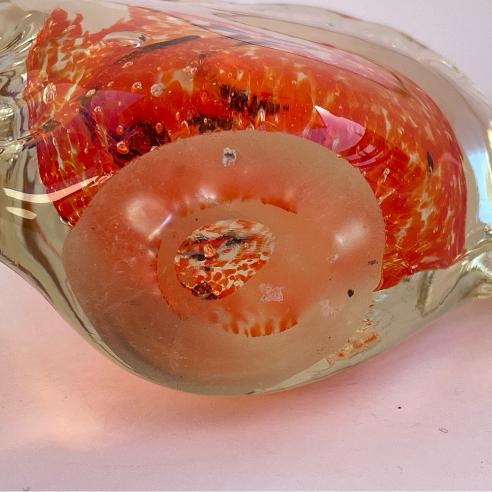 Murano Style Hand Blown Art Glass Angel Fish Aquarium Paperweight - Picture 8 of 10